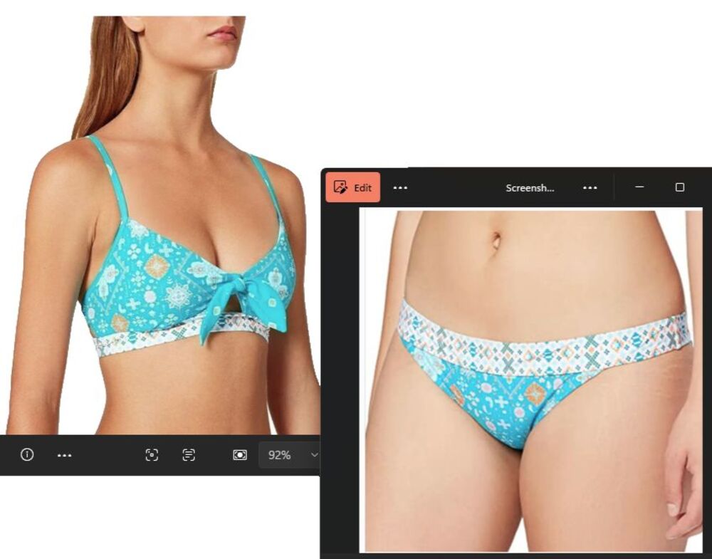Seafolly Inka Gypsy Bralette & Bended Hipster Bikini Bathing Suit Eden Size US 6